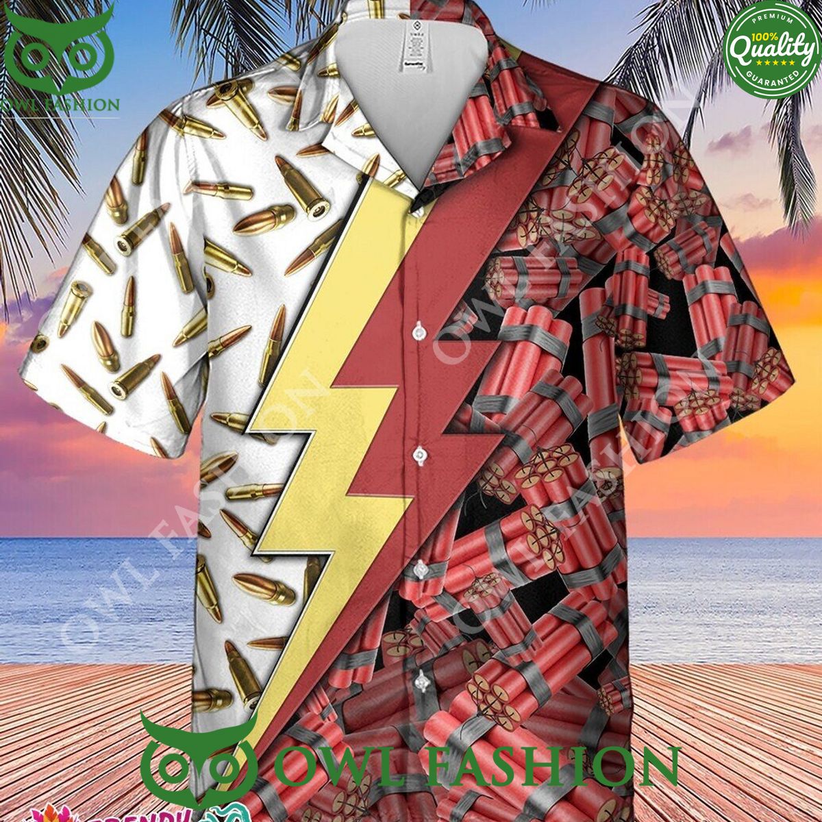 TNT & Machine Gun Ammo Hawaiian Travel Summer Premium Hawaiian Shirt