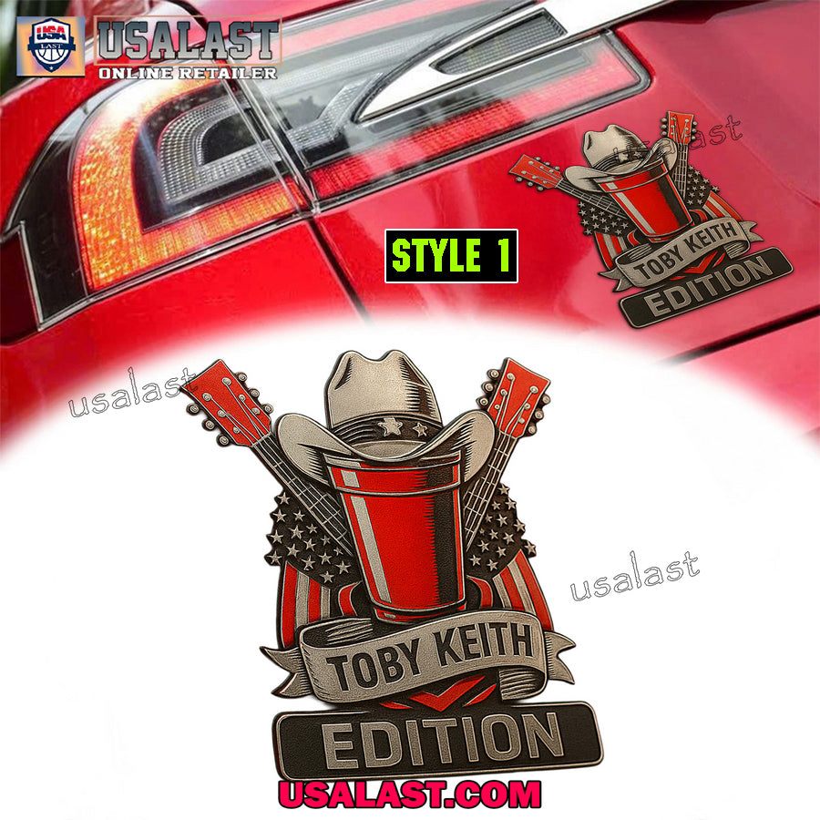 Toby Keith Edition Custom 3D Car Badge Sticker