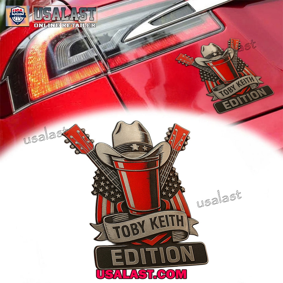 Toby Keith Edition Custom 3D Car Badge Sticker