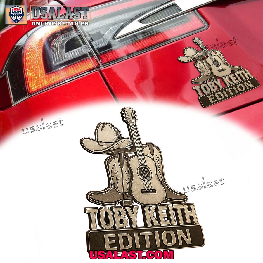 Toby Keith Edition Custom 3D Car Badge Sticker