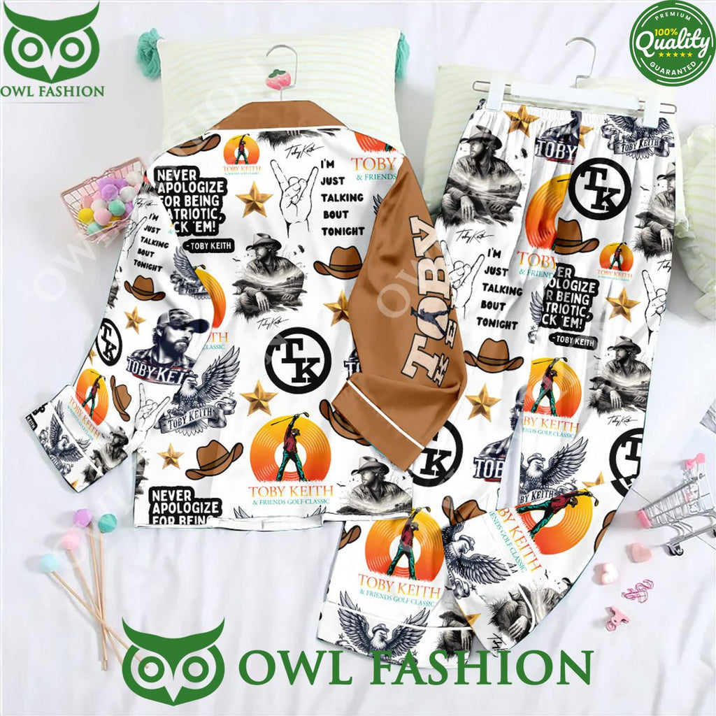 Toby Keith Playing Guitar Logo Pajamas Set