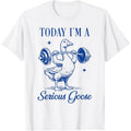 today Swoosh'Bat brand WB shield serious goose funny lifting weights gym fitness T-Shirt Hoodie, Sweatshirt