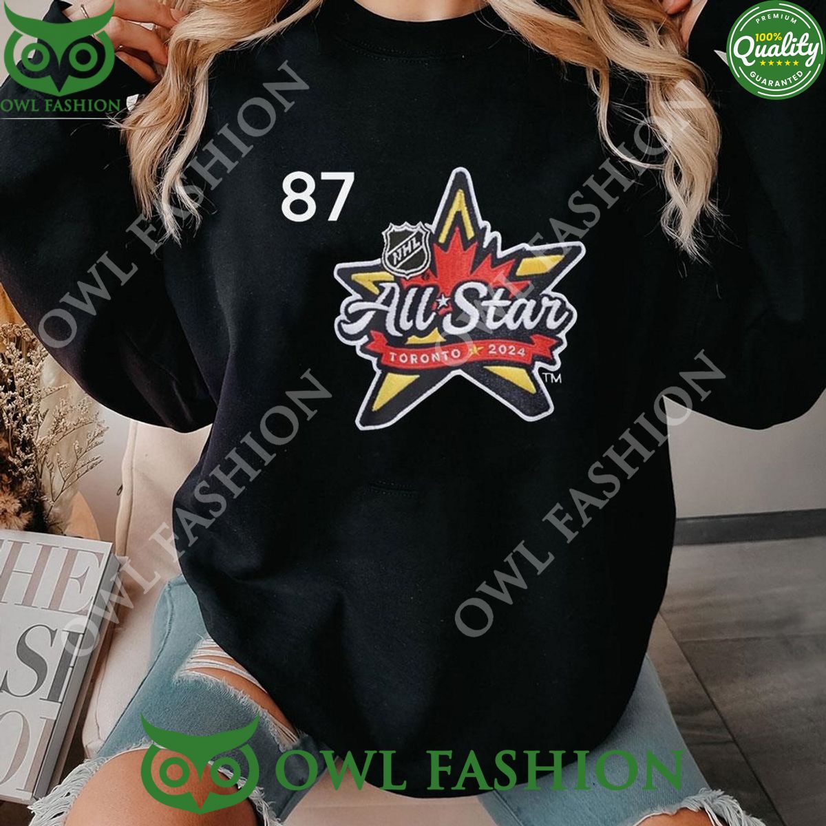 Toronto 87 All Star 2024 black sweatshirt