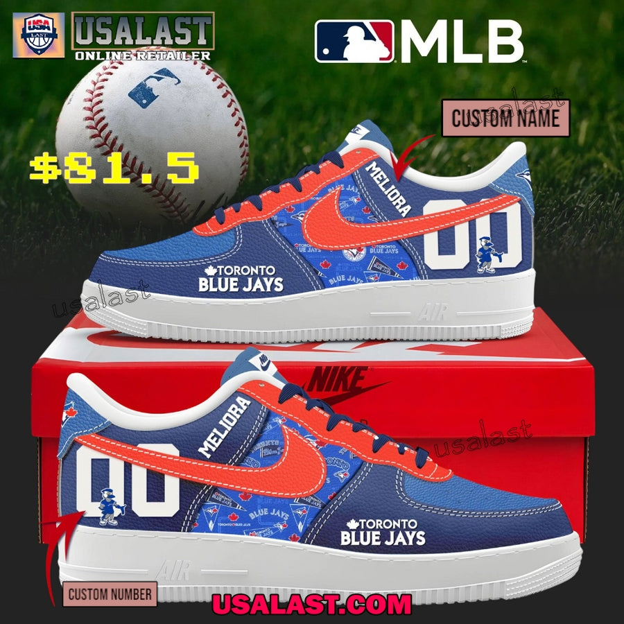 Toronto Blue Jays Personalized Air Force 1 Shoes
