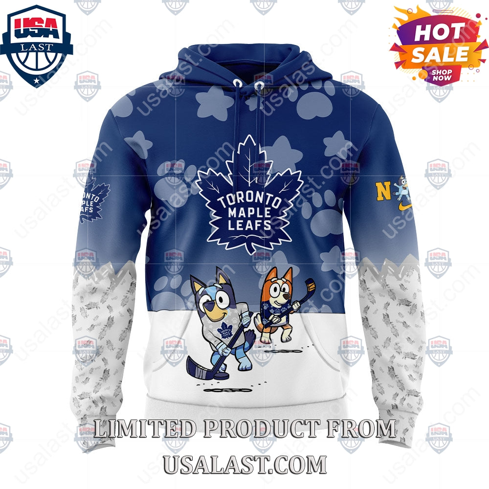 Toronto Maple Leafs NHL Bluey and Bingo Hoodie