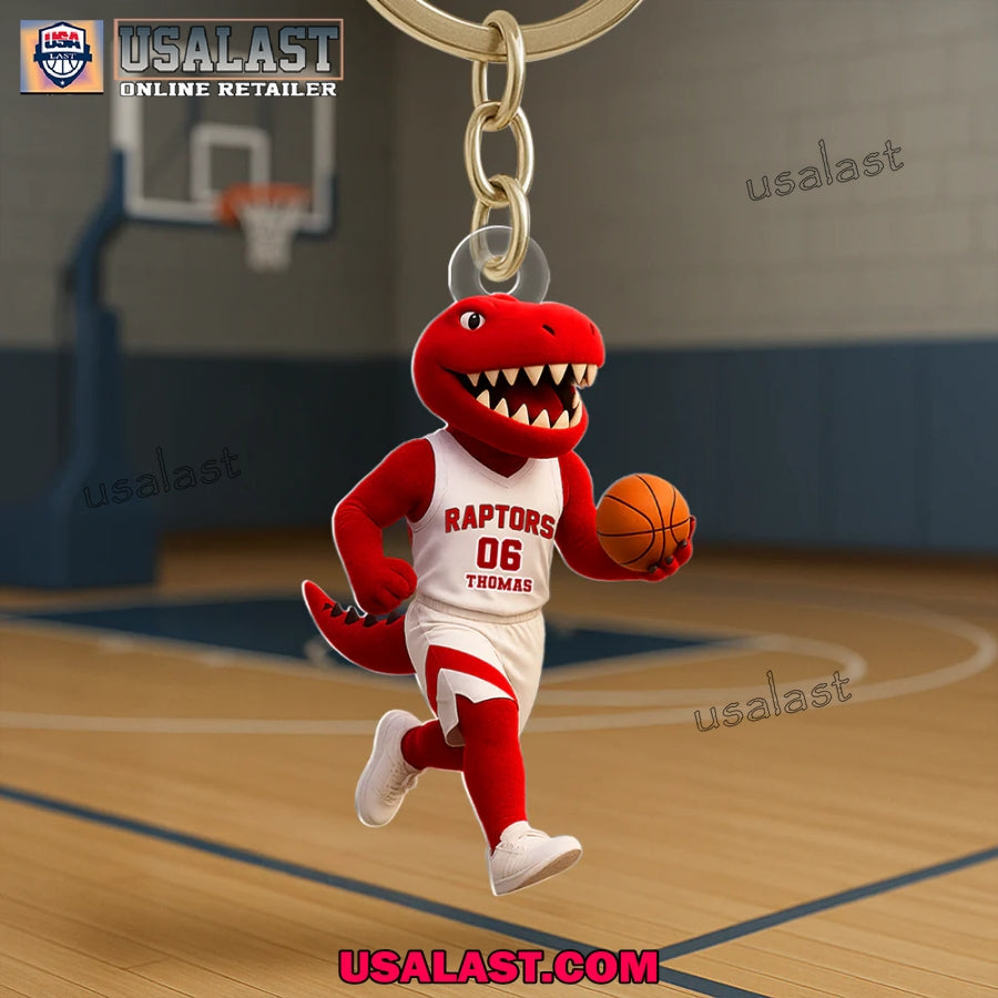 Toronto Raptors Mascot Custom Keychain, Hanging Ornament