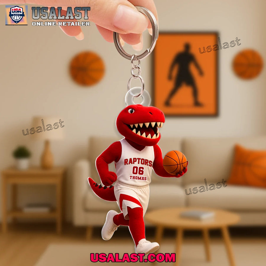 Toronto Raptors Mascot Custom Keychain, Hanging Ornament