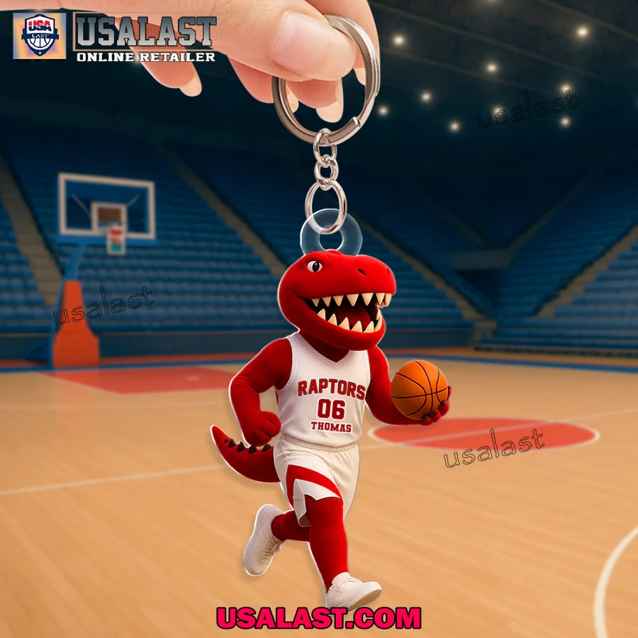 Toronto Raptors Mascot Custom Keychain, Hanging Ornament