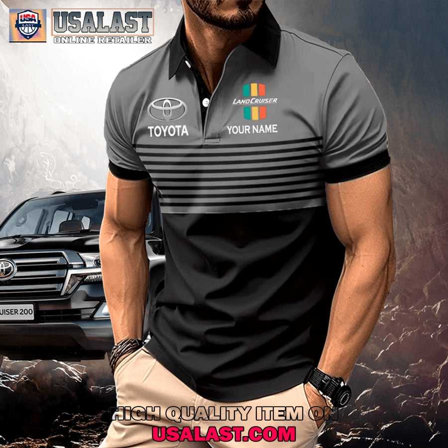 Toyota Land Cruiser Custom Name Men Polo Shirt