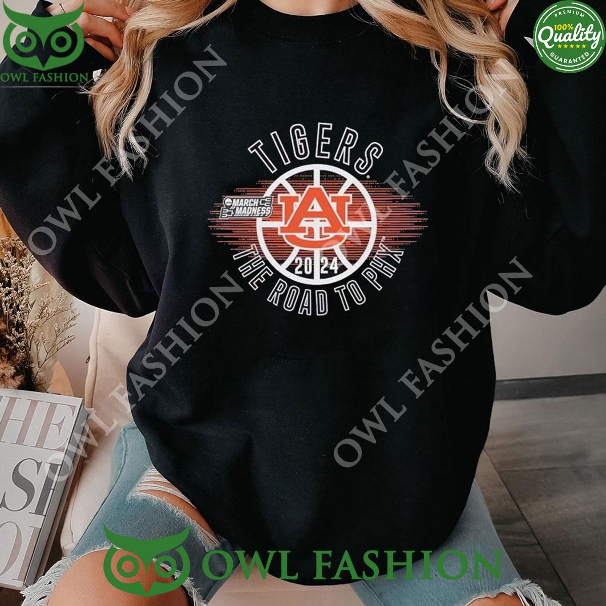 Trending 2024 March Madness Tigers The Road To Phx Shirt Sweater Hoodie