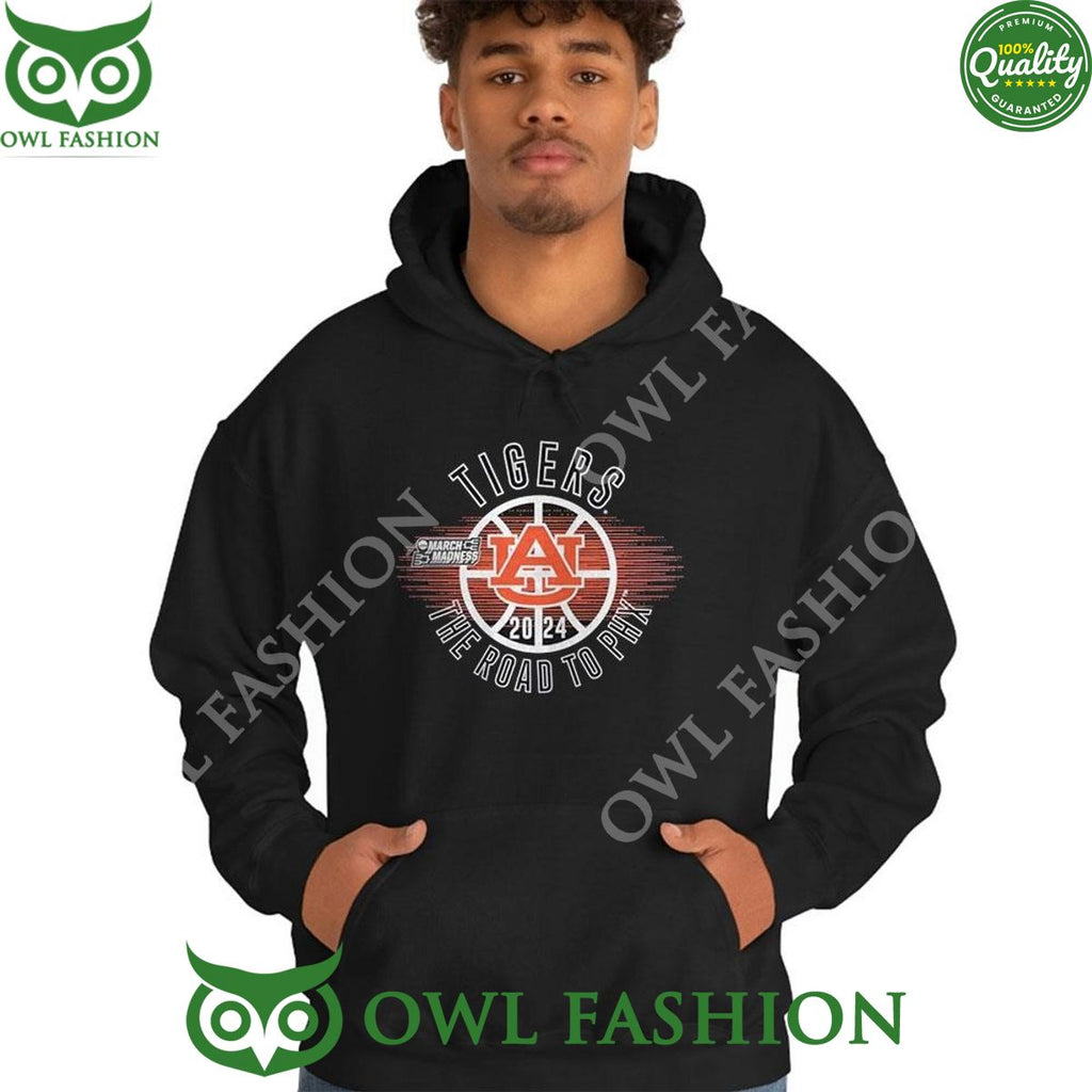 Trending 2024 March Madness Tigers The Road To Phx Shirt Sweater Hoodie