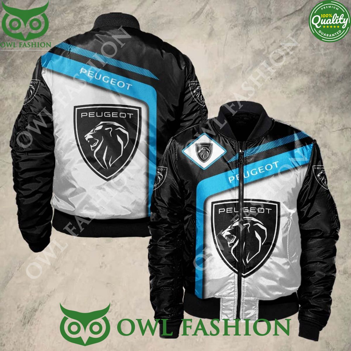 Trending Luxury Peugeot Car Sport Bomber Jacket
