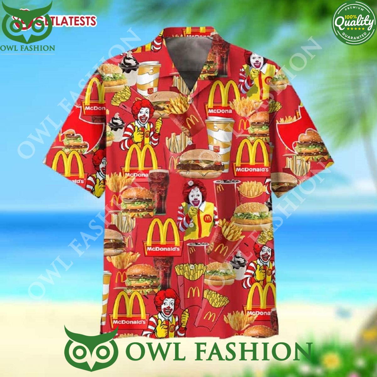 Trending McDonald Fast Food Clown Hawaiian Shirt