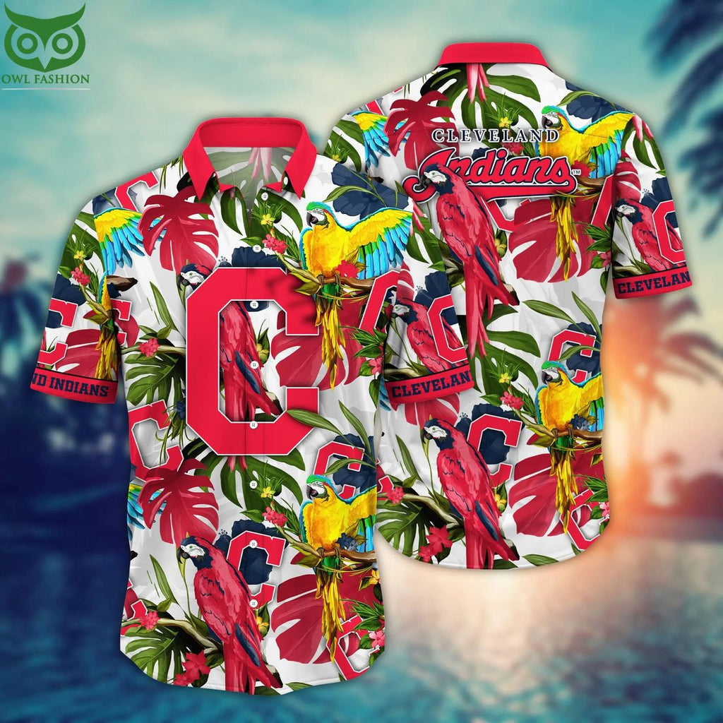 Trending MLB Cleveland Indians Flower Hawaiian Shirt