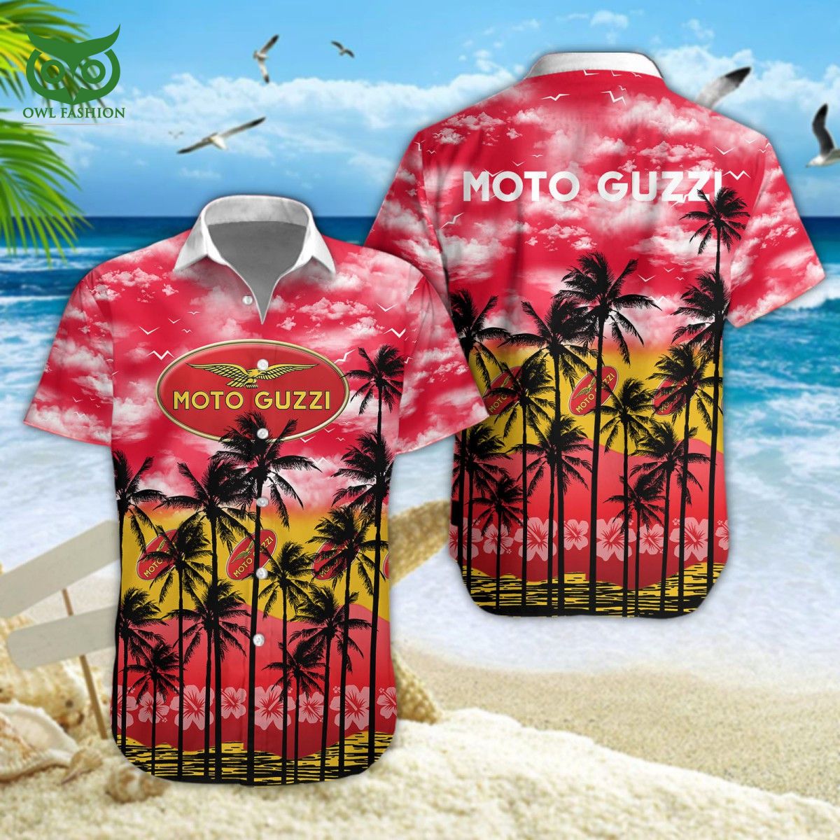 Trending Moto Guzzi Motorcycle Brand Hawaiian Shirt Short