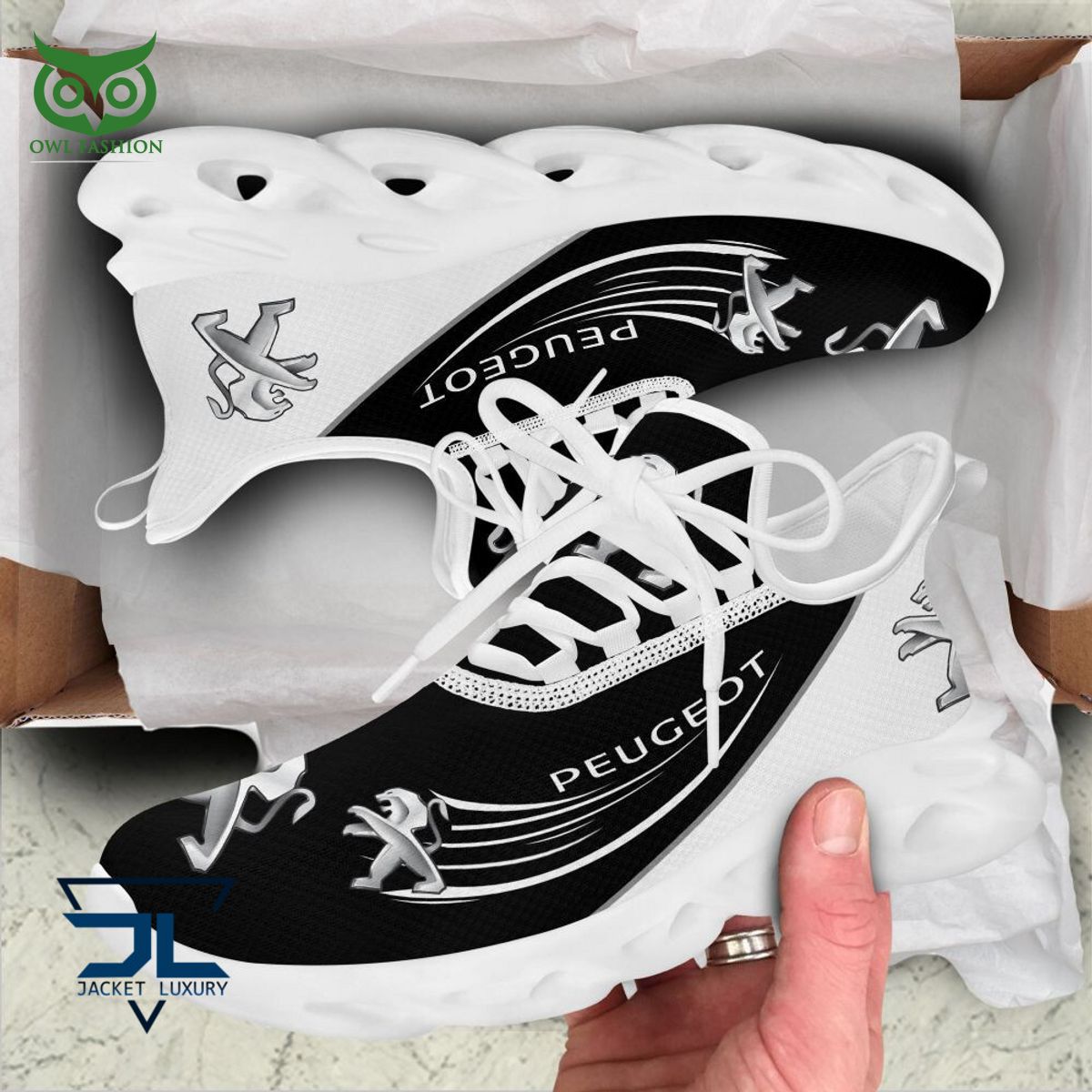 Trending Peugeot Luxury Car Brand Logo Max Soul Shoes