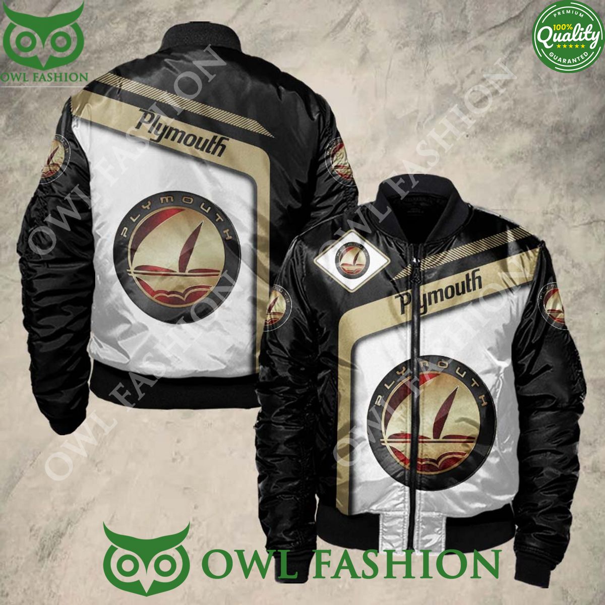 Trending Plymouth Car Sport Bomber Jacket