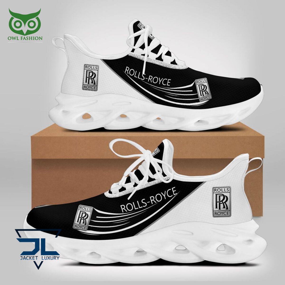Trending Rolls-Royce Luxury Car Brand Logo Max Soul Shoes