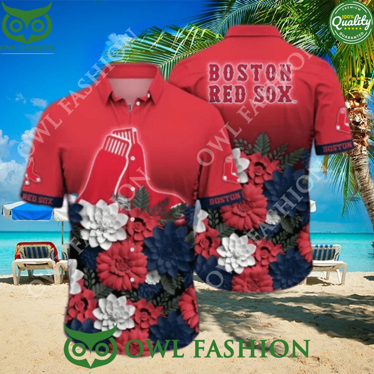 Trending Summer Boston Red Sox MLB Flower Hawaiian Shirt