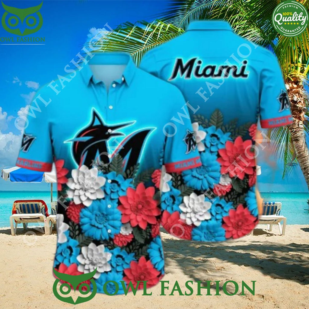 Trending Summer Miami Marlins MLB Flower Hawaiian Shirt