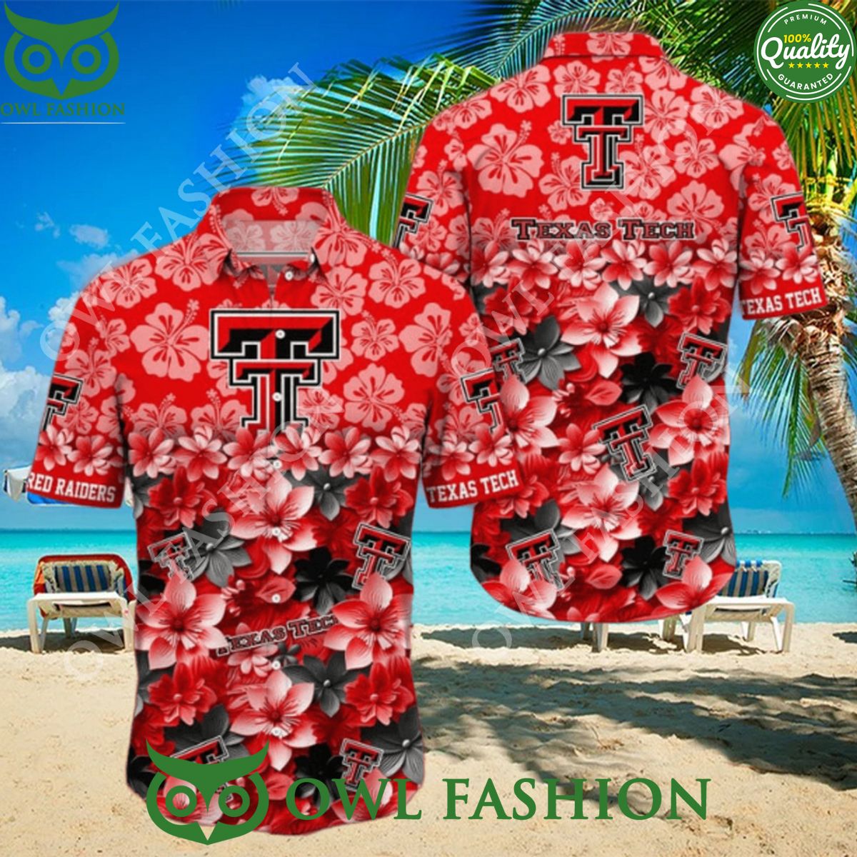 Trending Summer Texas Tech Red Raiders NCAA3 Floral Flower Hawaiian Shirt