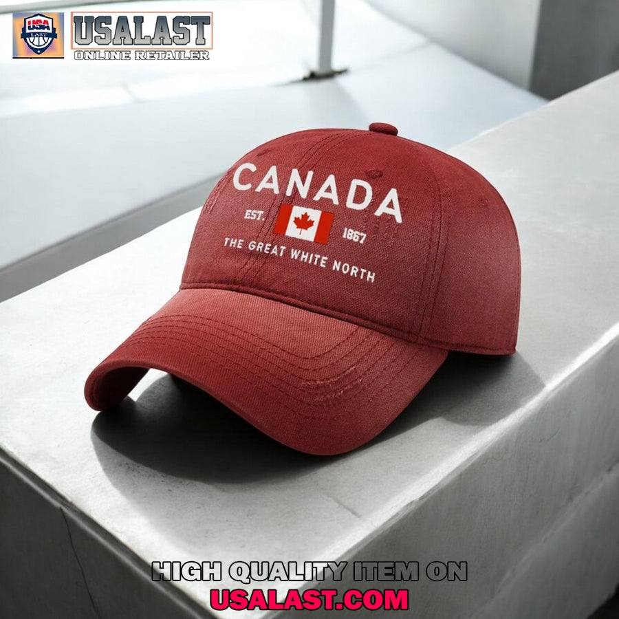 True Northern Canada 1867 Print Baseball Cap