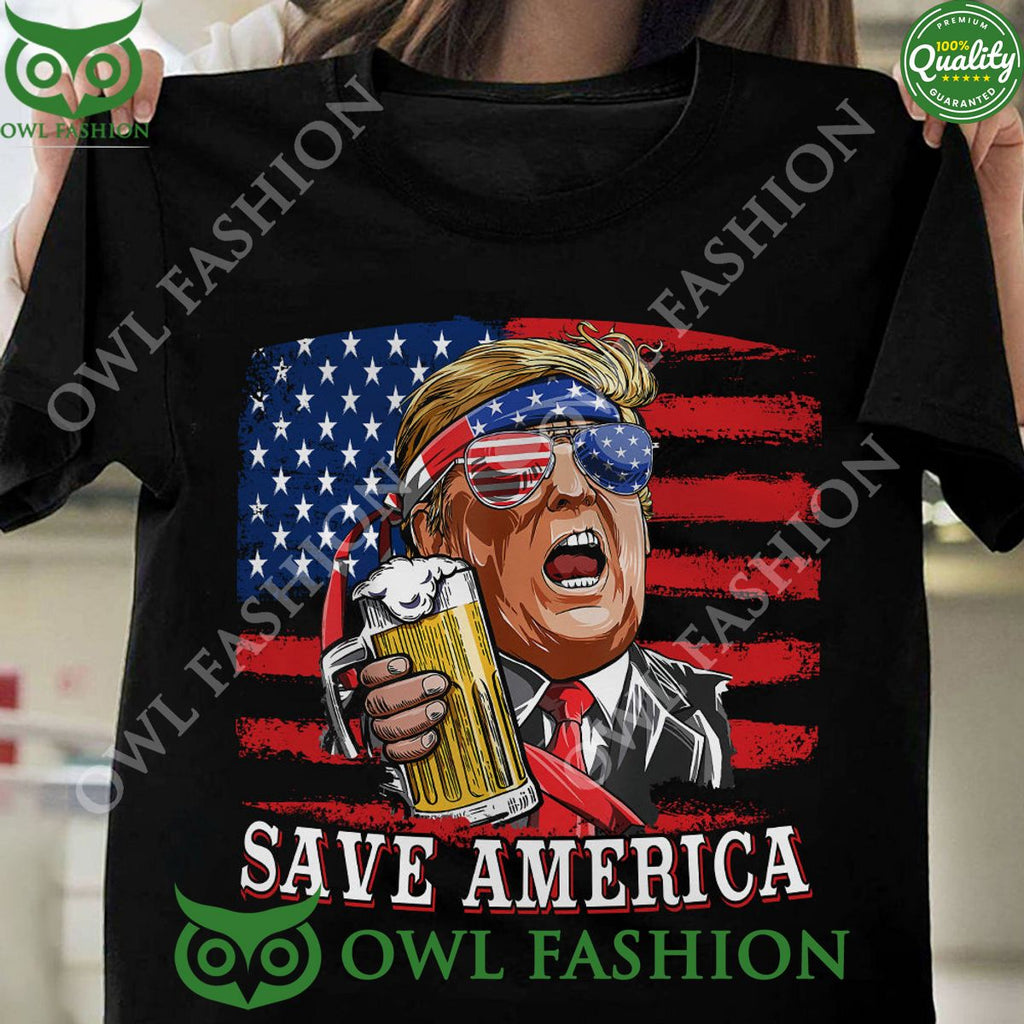 Trump drinking beer for USA t Shirt