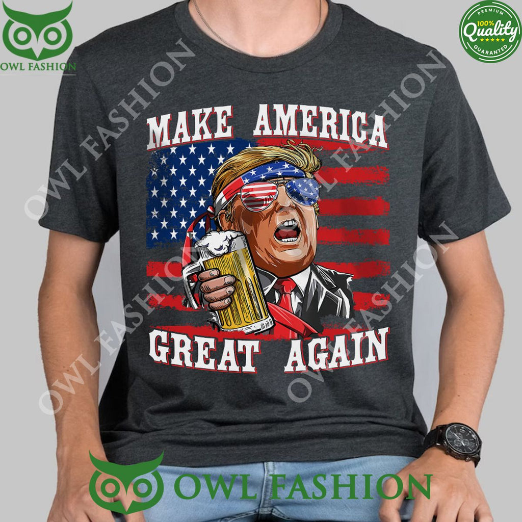 Trump drinking beer for USA t Shirt