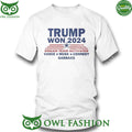 Trump Won 2024 Dream Team Activated Vance Musk Kennedy Gabbard t Shirt