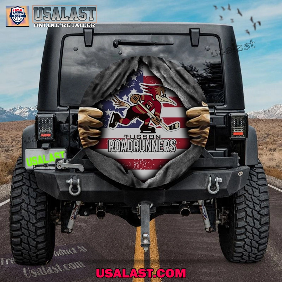 Tucson Roadrunners AHL American Flag Spare Tire Cover