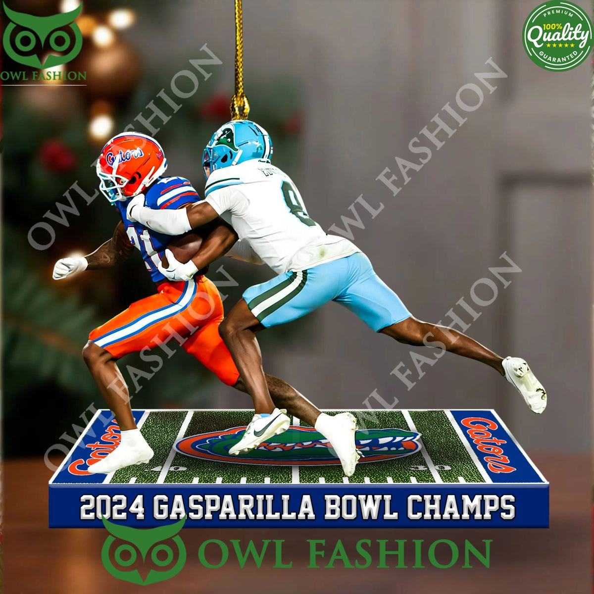 Tulane Green Wave lose Florida Gators 33 08 Plastic ornament