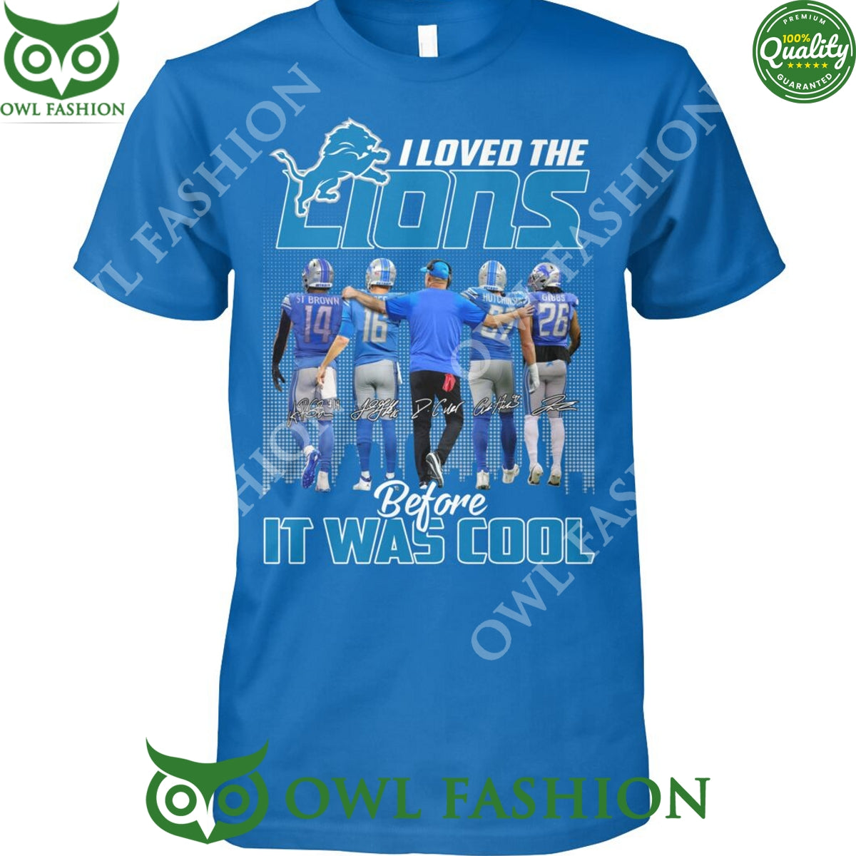 I Loved the Lions Before It was Cool Brown Gibbs Coach t shirt