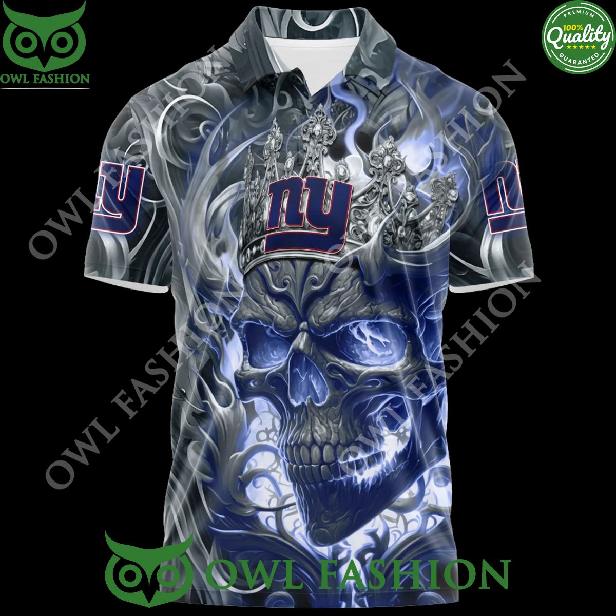New York Giants Custom Name Number Big Blue Skull Crown Special Hoodie shirt