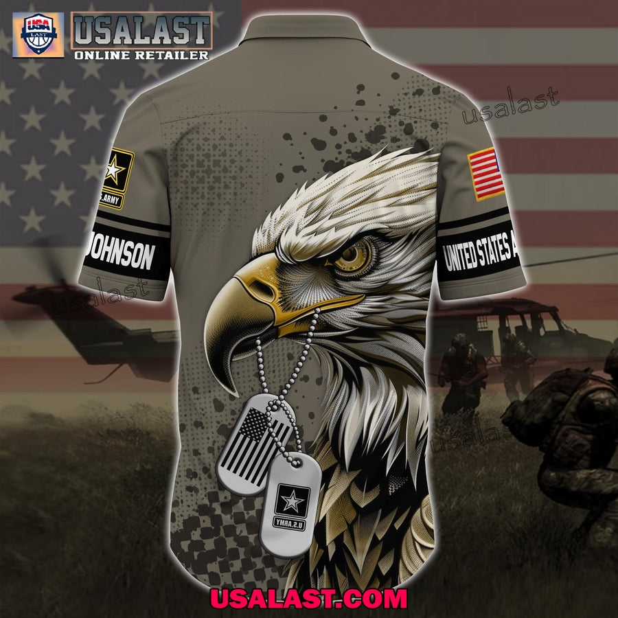 U.S. Army Veterans Hawaiian Shirt Custom Your Name And Rank