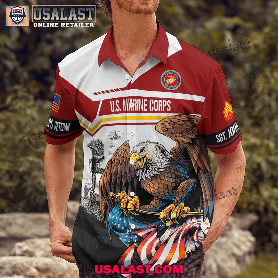 U.S. Marine Corps Veterans Hawaiian Shirts, Polo Shirt, T-shirt, Hoodie And Sweatshirt