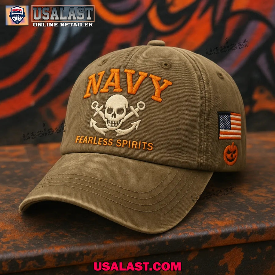 U.S Navy Fearless Spirits Skull Retro Classic Cap