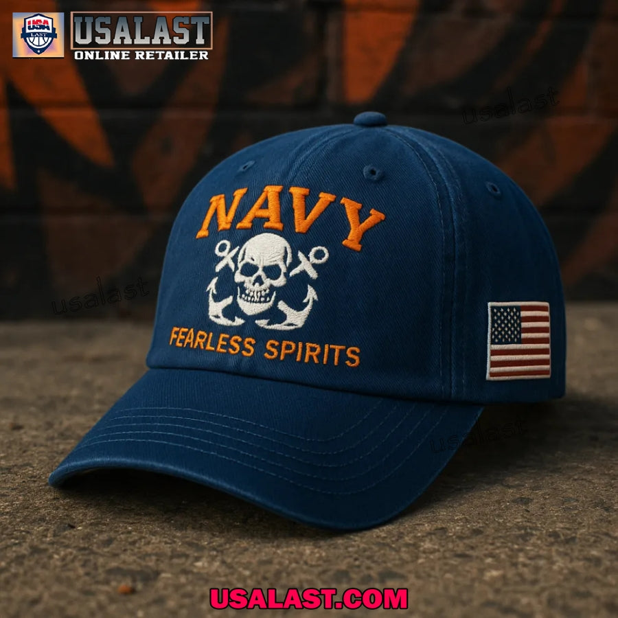 U.S Navy Fearless Spirits Skull Retro Classic Cap