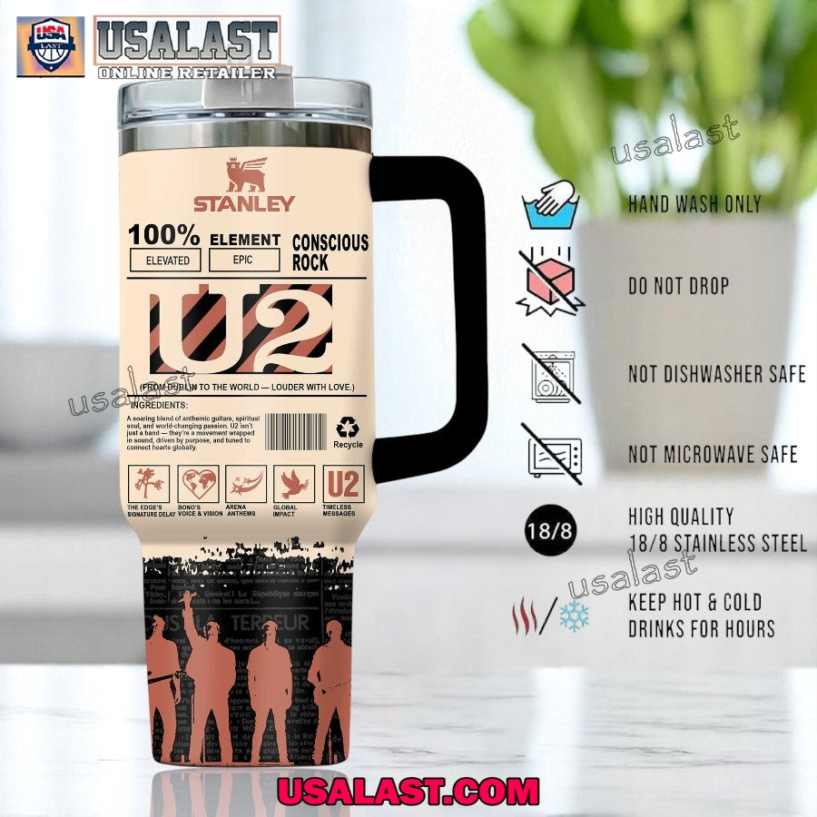 U2 Band Inspired Stanley 40oz Tumbler
