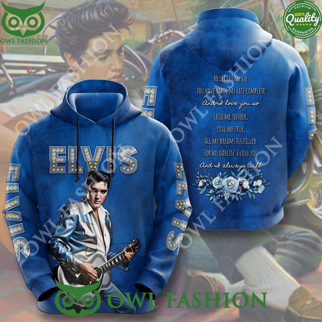 Elvis Presley Love Me Tender Flower 3D t Shirt