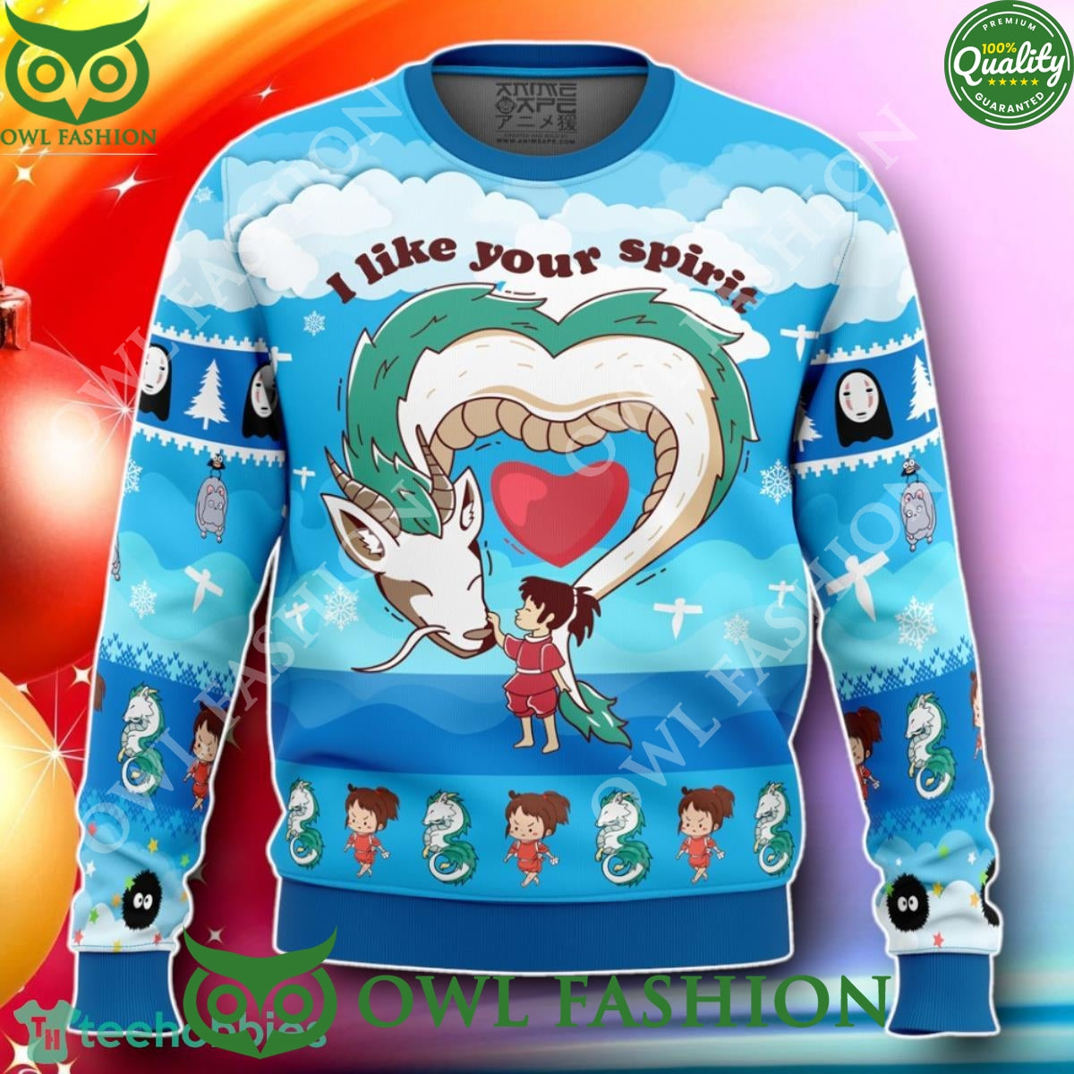 I Like Your Spirit Spirited Away 2024 Christmas 3D Ugly Sweater