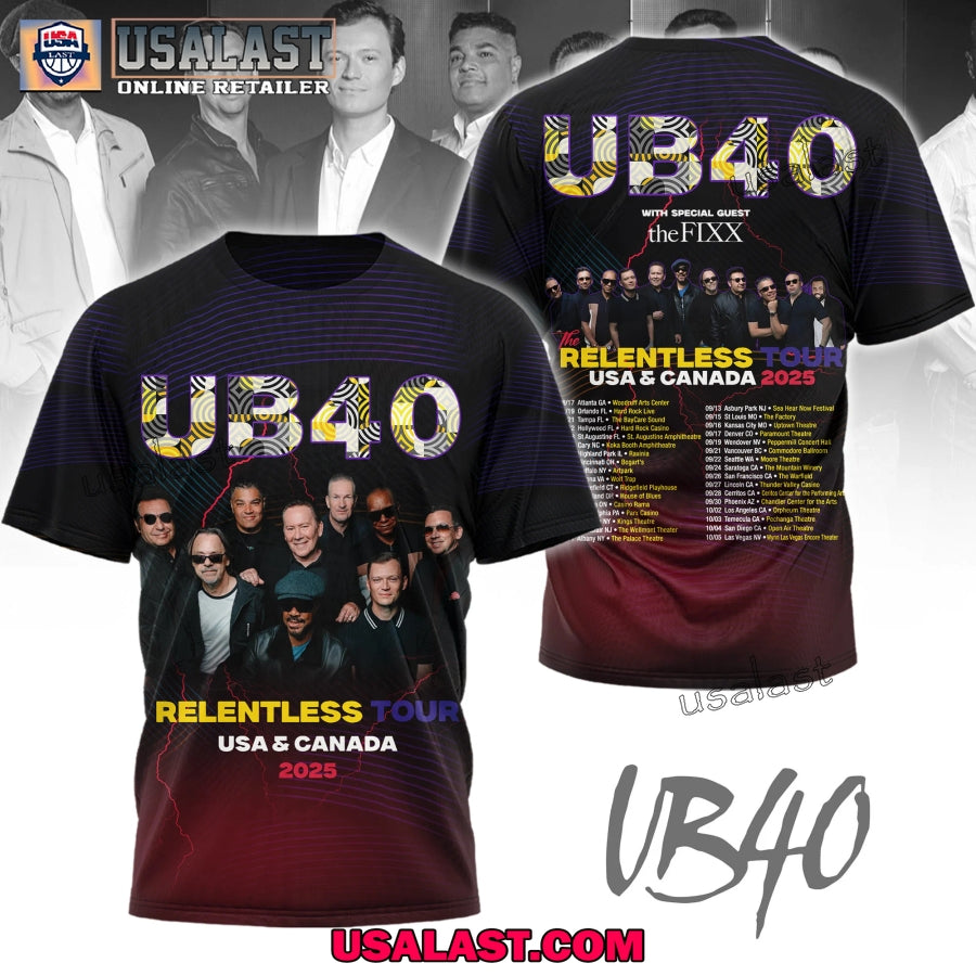 UB40 Band Relentless Tour Usa & Canada 2025 T-Shirt, Hoodie