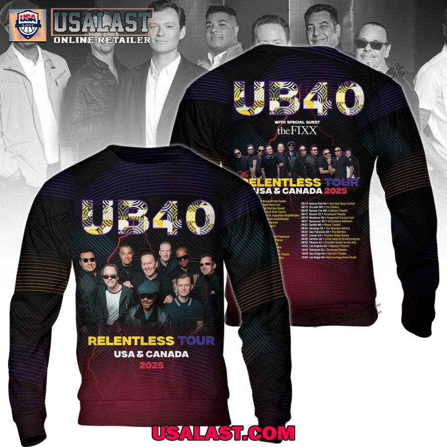UB40 Band Relentless Tour Usa & Canada 2025 T-Shirt, Hoodie