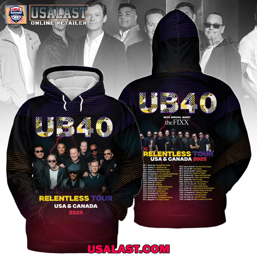 UB40 Band Relentless Tour Usa & Canada 2025 T-Shirt, Hoodie