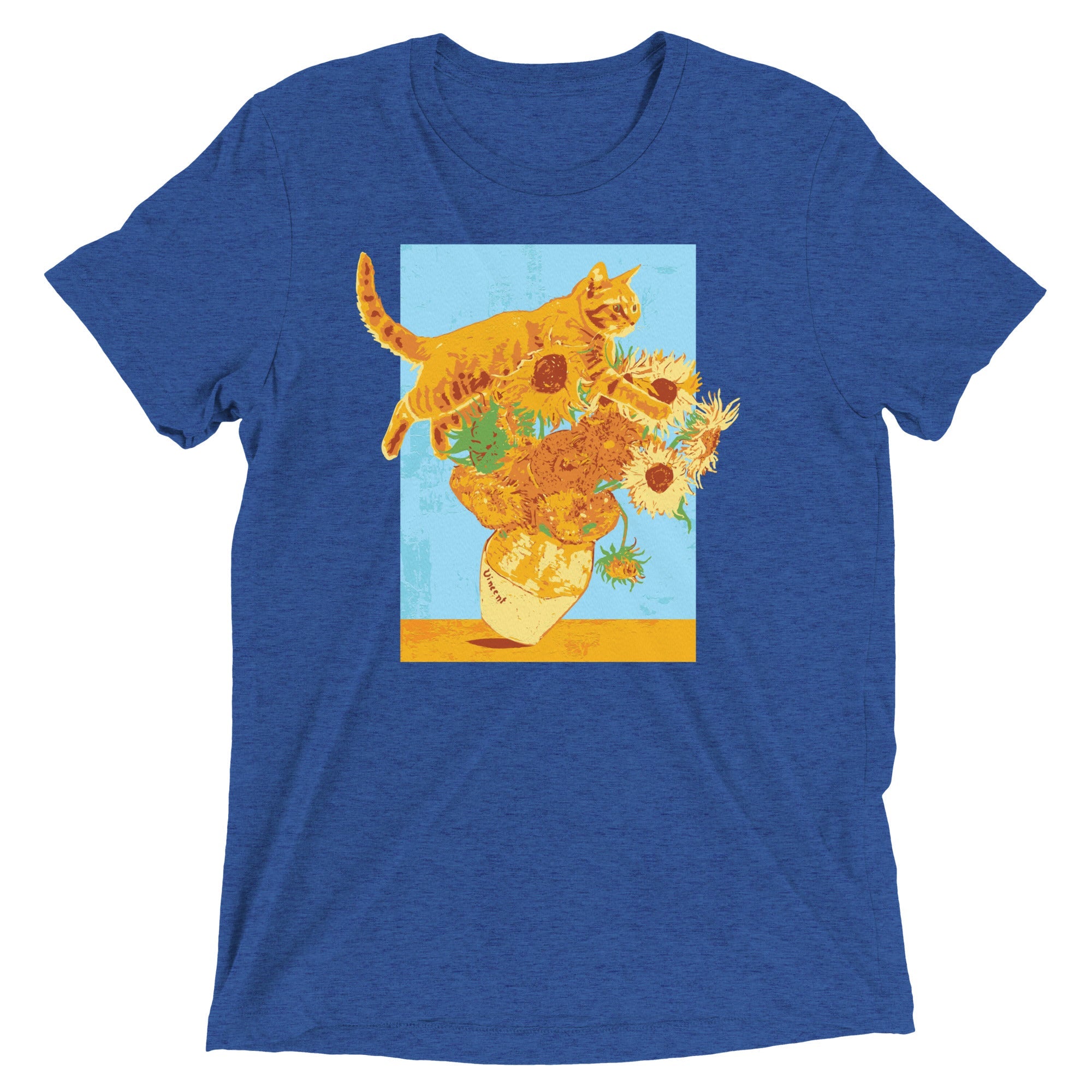 Van Gogh's Cat Men's Tri-Blend Tee
