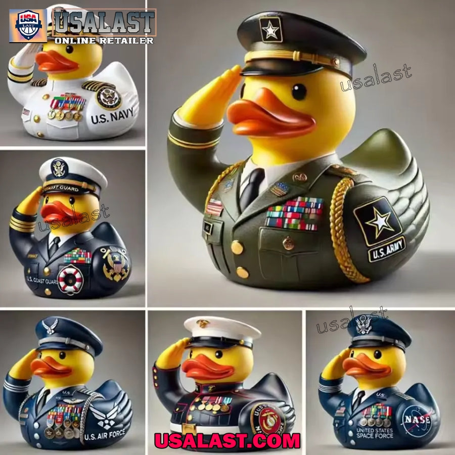 United States 250th Anniversary Rubber Duck Military Ornament