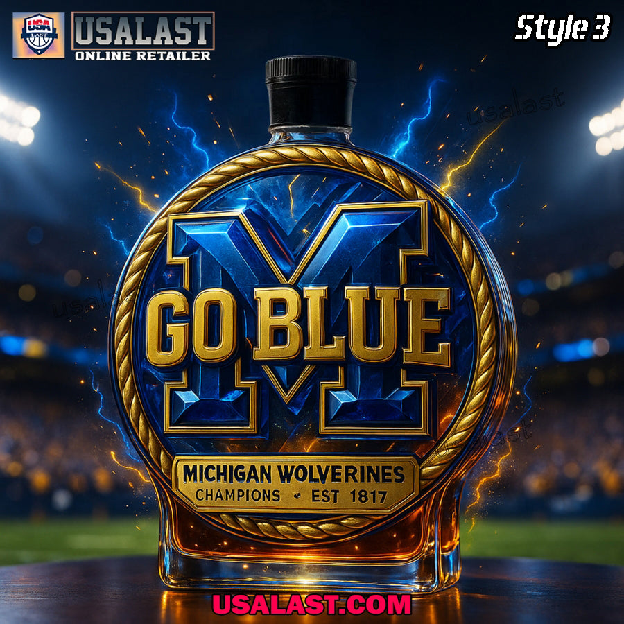 University of Michigan Whiskey Bottle