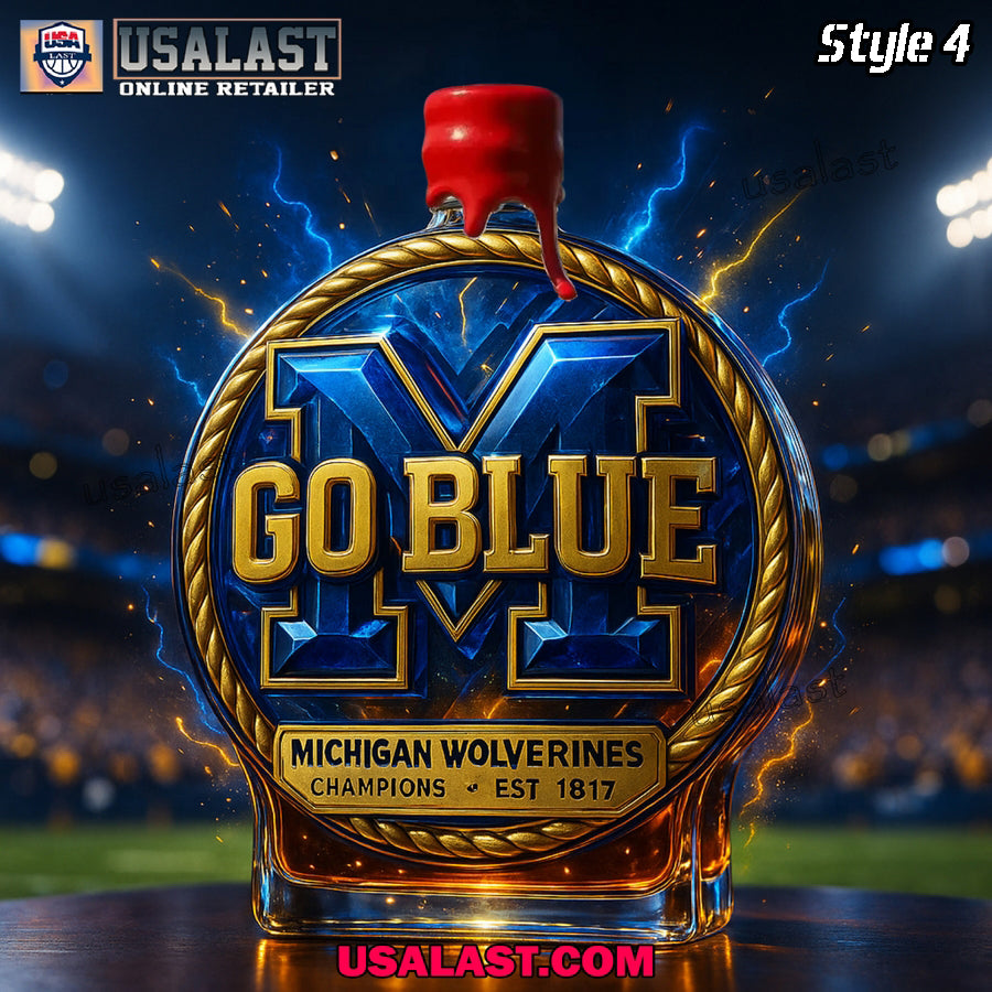 University of Michigan Whiskey Bottle