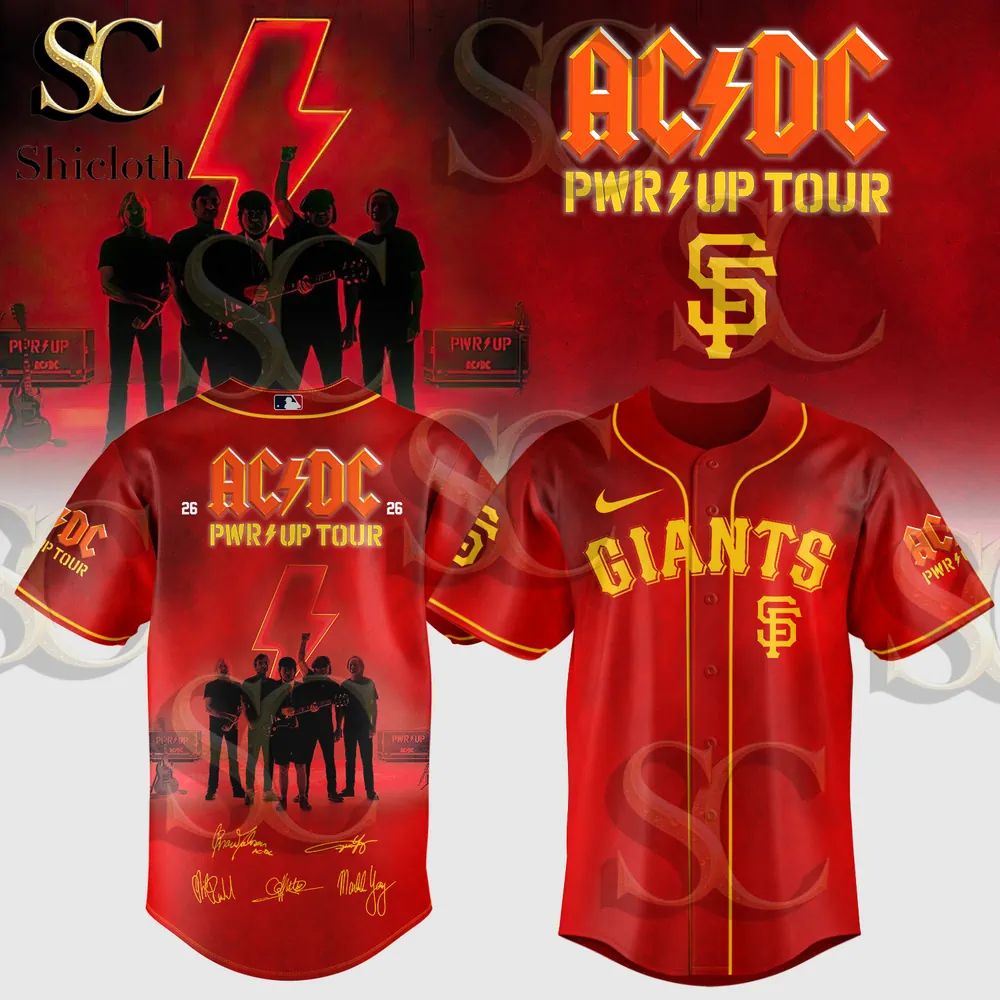 All MLB Teams x ACDC Power Up Tour 2026 Jersey