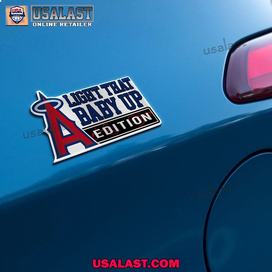 Los Angeles Angels Edition Engraved Car Name Badge