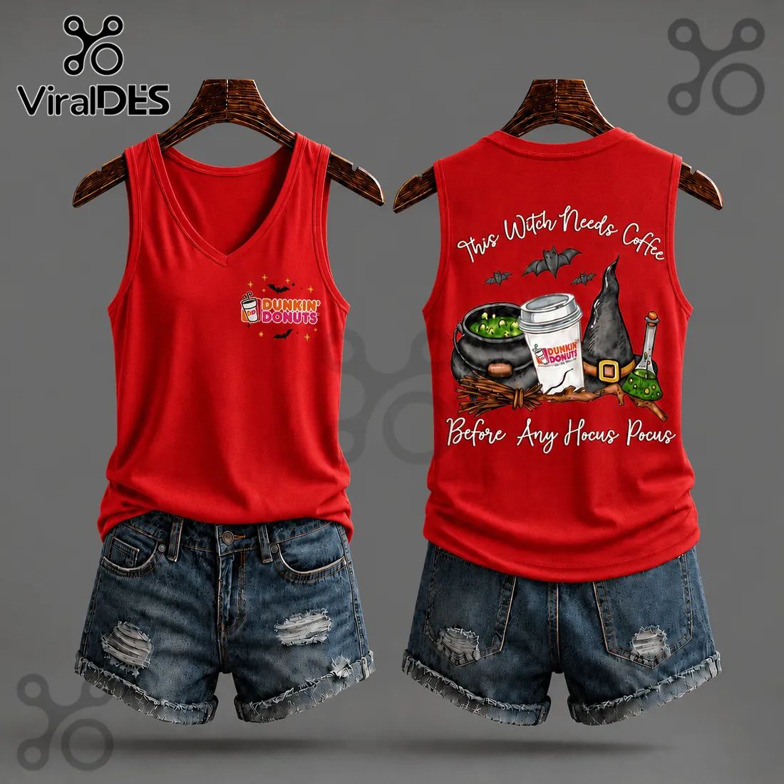 Dunkin Donuts Halloween 2026 V-Neck Tank Top